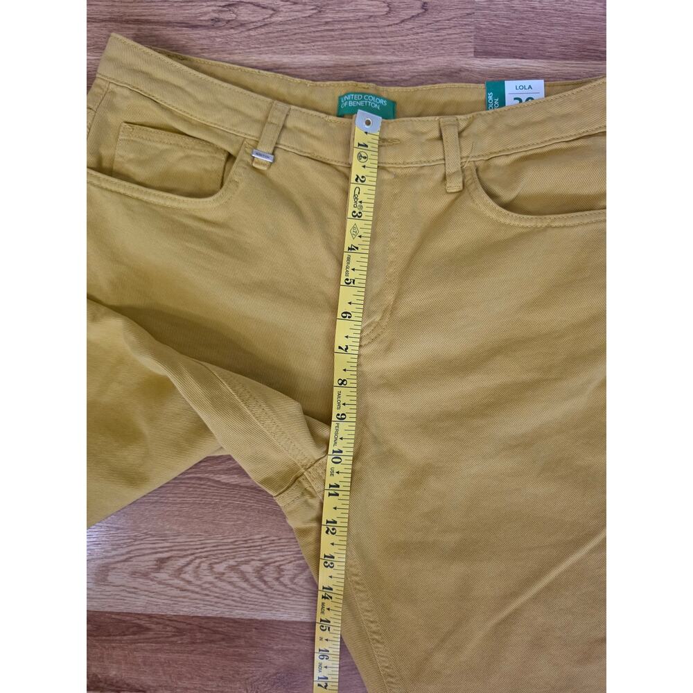 United Colors of Benetton Lola Regular Mustard Yellow Jeans Size 32x30 NWT - Picture 5 of 6